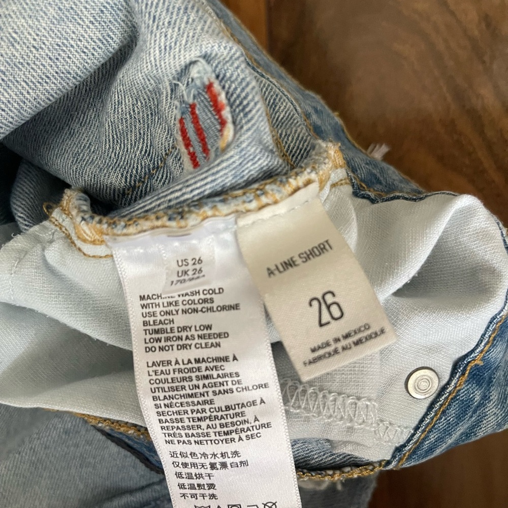 BDG Distressed Light Blue Jean Shorts - Picture 2 of 2